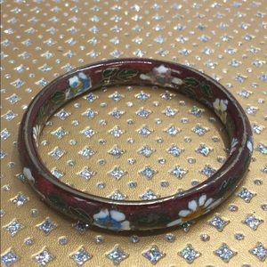 Vintage Bangle Hand Painted Bracelet